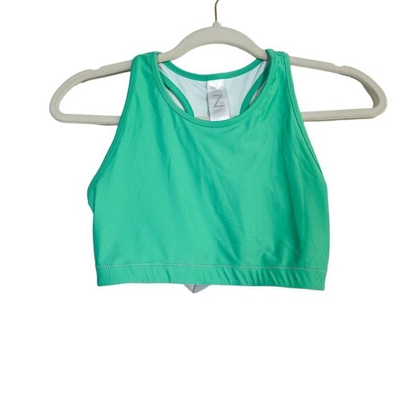 NWOT Z By Zella Mint Green Cutout Back Sports Bra Size 14 Girls - Picture 1 of 4